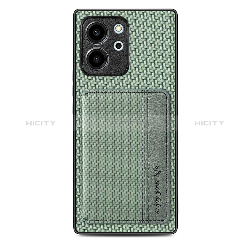 Custodia Silicone Ultra Sottile Morbida Cover con Magnetico S04D per Huawei Honor 80 SE 5G Verde