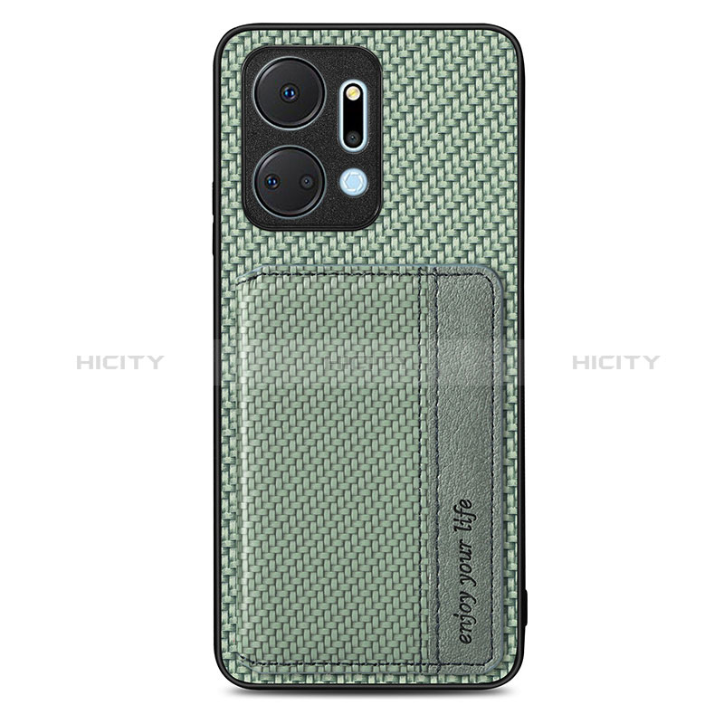 Custodia Silicone Ultra Sottile Morbida Cover con Magnetico S04D per Huawei Honor X7a Verde