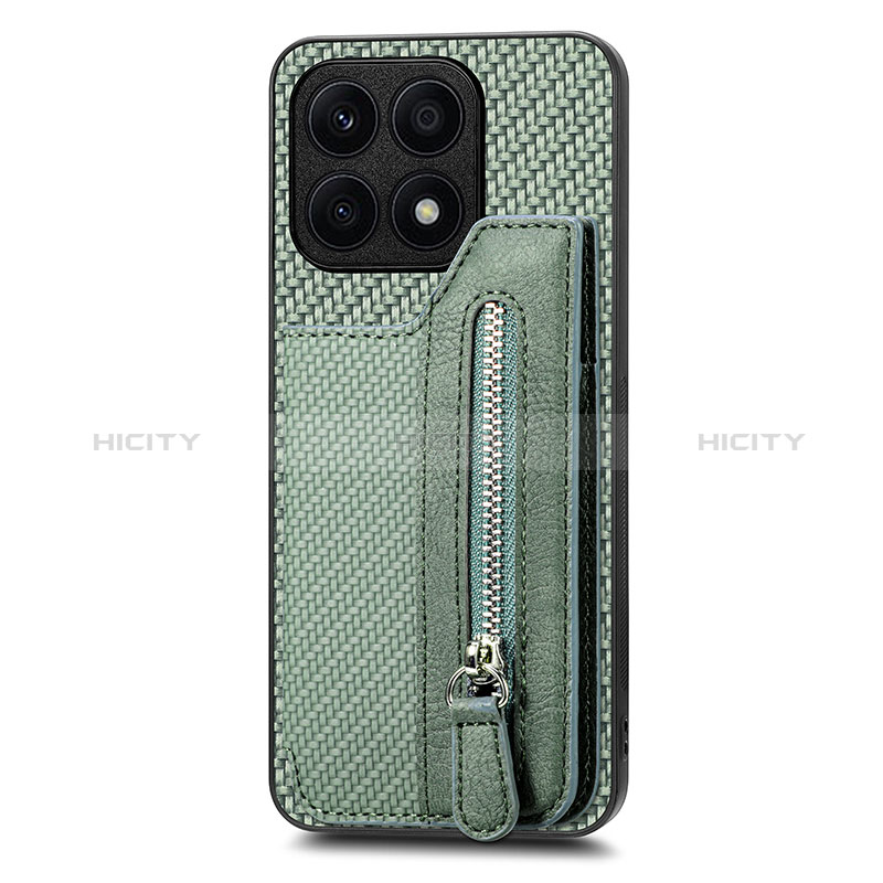 Custodia Silicone Ultra Sottile Morbida Cover con Magnetico S04D per Huawei Honor X8a 4G Verde