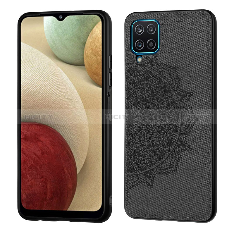 Custodia Silicone Ultra Sottile Morbida Cover con Magnetico S04D per Samsung Galaxy A12