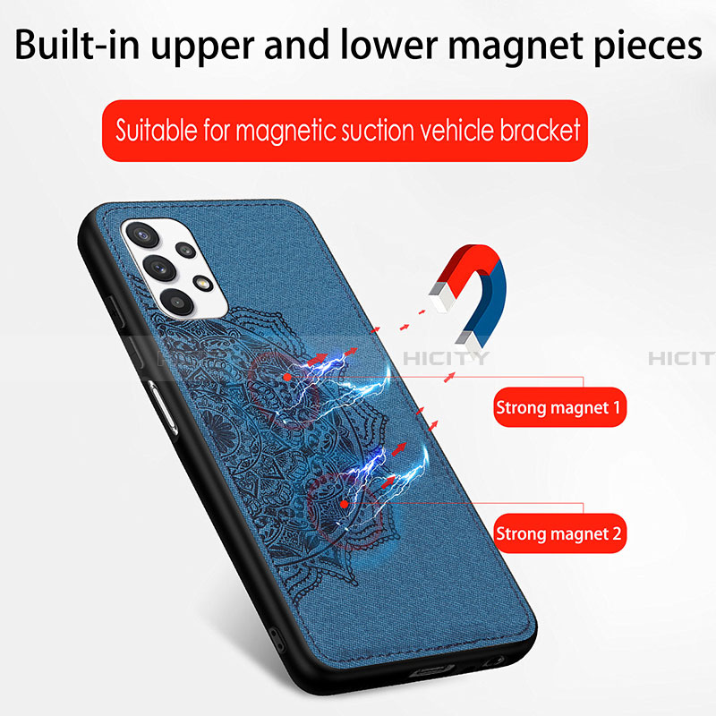 Custodia Silicone Ultra Sottile Morbida Cover con Magnetico S04D per Samsung Galaxy A32 4G