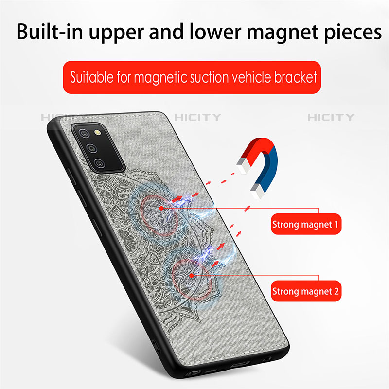 Custodia Silicone Ultra Sottile Morbida Cover con Magnetico S04D per Samsung Galaxy M02s