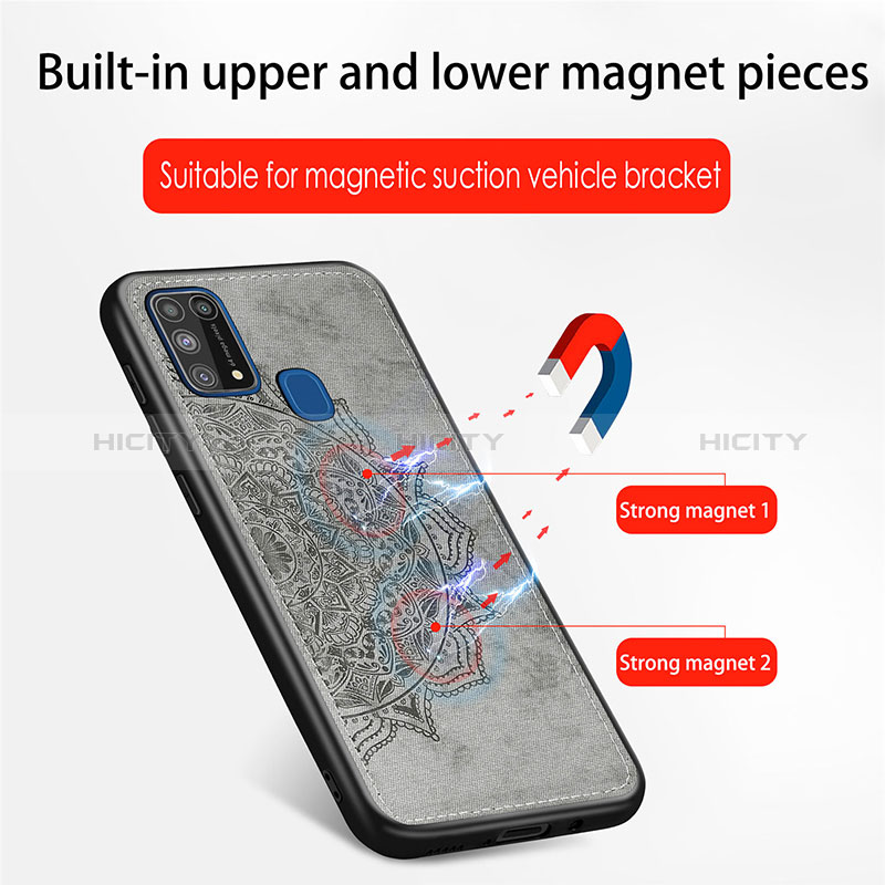 Custodia Silicone Ultra Sottile Morbida Cover con Magnetico S04D per Samsung Galaxy M31 Prime Edition