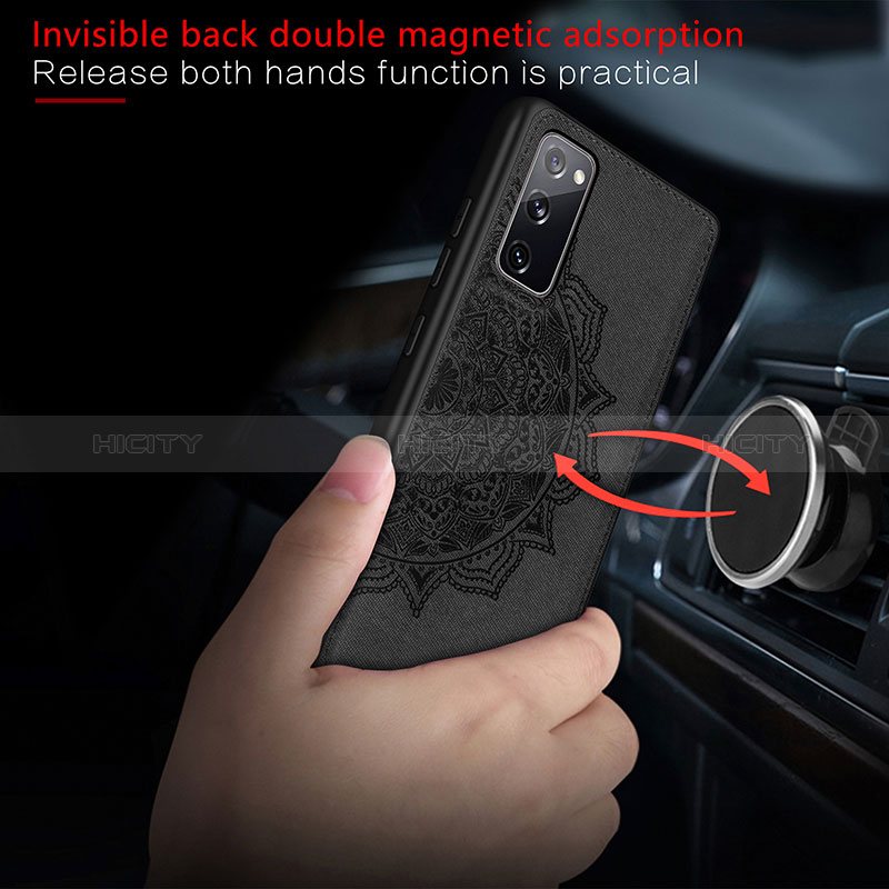 Custodia Silicone Ultra Sottile Morbida Cover con Magnetico S04D per Samsung Galaxy S20 FE 4G