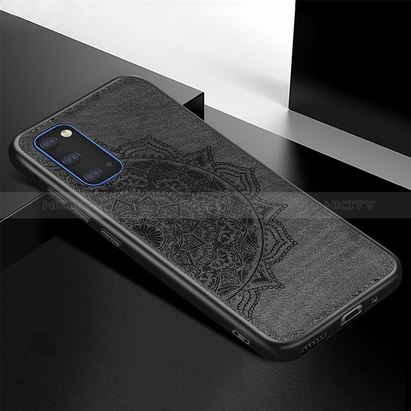Custodia Silicone Ultra Sottile Morbida Cover con Magnetico S04D per Samsung Galaxy S20 Nero