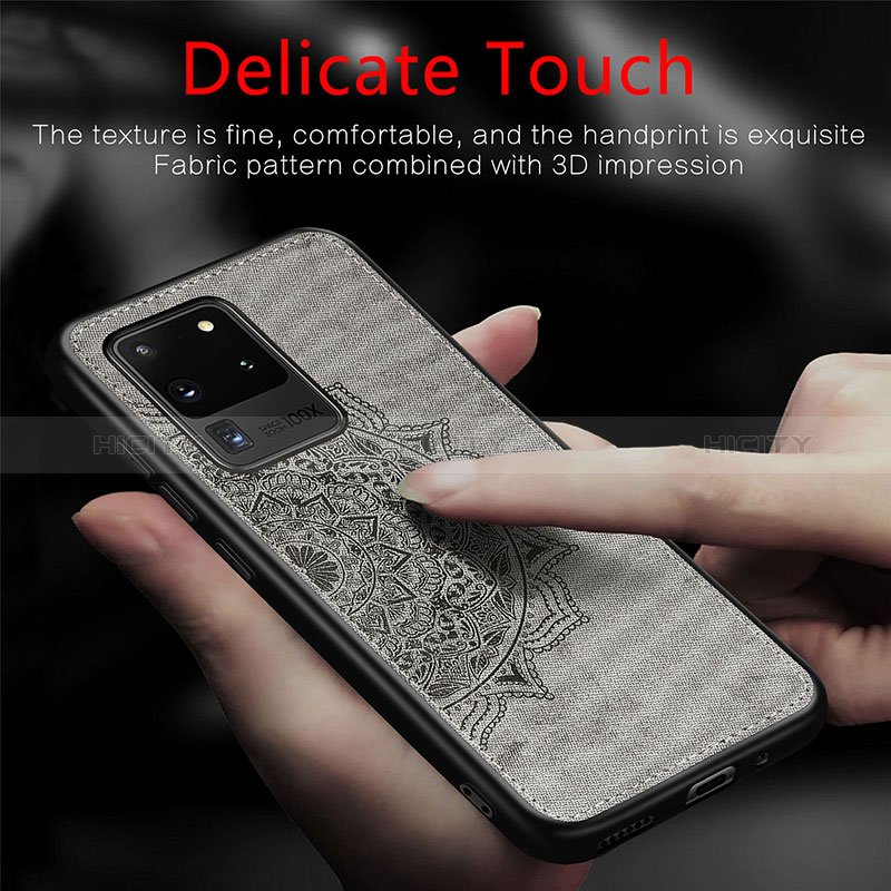 Custodia Silicone Ultra Sottile Morbida Cover con Magnetico S04D per Samsung Galaxy S20 Ultra