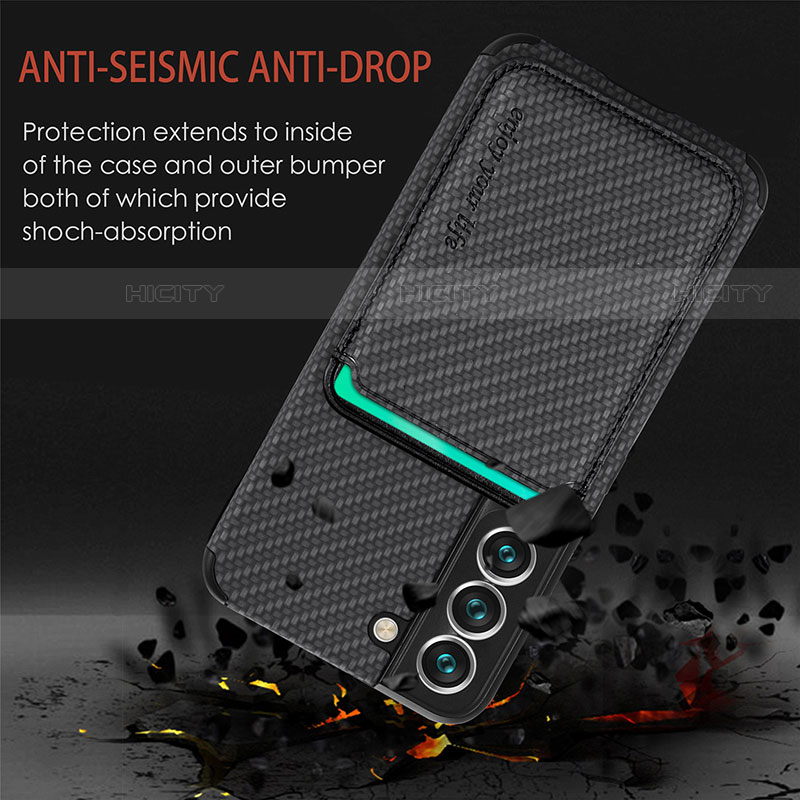 Custodia Silicone Ultra Sottile Morbida Cover con Magnetico S04D per Samsung Galaxy S22 Plus 5G