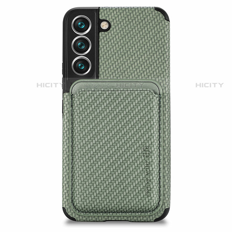 Custodia Silicone Ultra Sottile Morbida Cover con Magnetico S04D per Samsung Galaxy S23 Plus 5G Verde