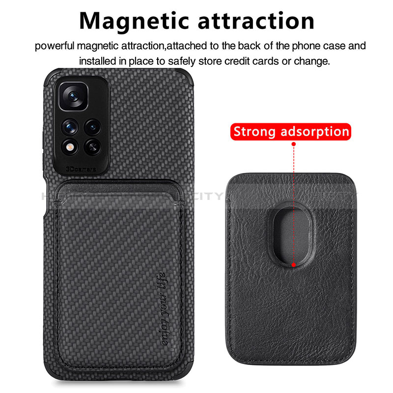 Custodia Silicone Ultra Sottile Morbida Cover con Magnetico S04D per Xiaomi Mi 11i 5G (2022)