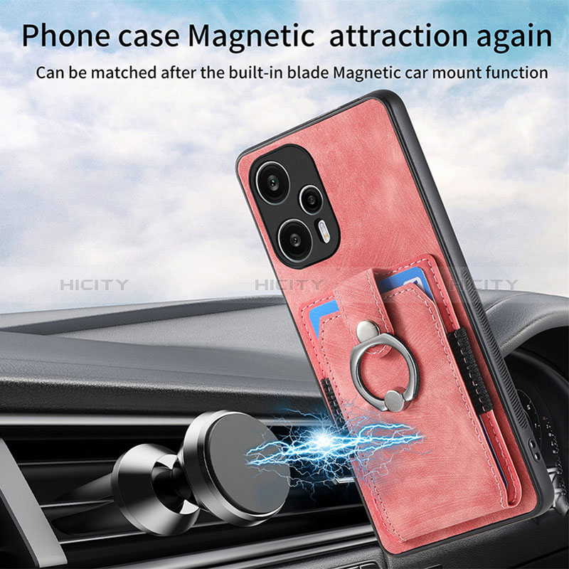 Custodia Silicone Ultra Sottile Morbida Cover con Magnetico S04D per Xiaomi Poco F5 5G