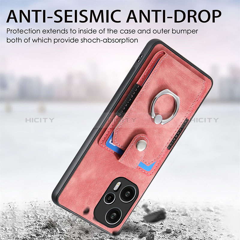 Custodia Silicone Ultra Sottile Morbida Cover con Magnetico S04D per Xiaomi Poco F5 5G