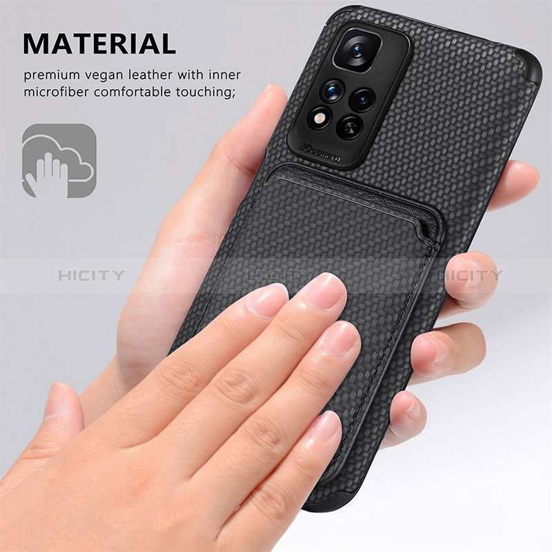 Custodia Silicone Ultra Sottile Morbida Cover con Magnetico S04D per Xiaomi Poco X4 NFC