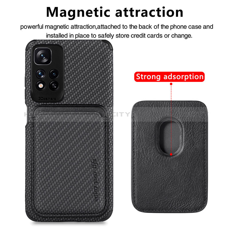 Custodia Silicone Ultra Sottile Morbida Cover con Magnetico S04D per Xiaomi Poco X4 NFC