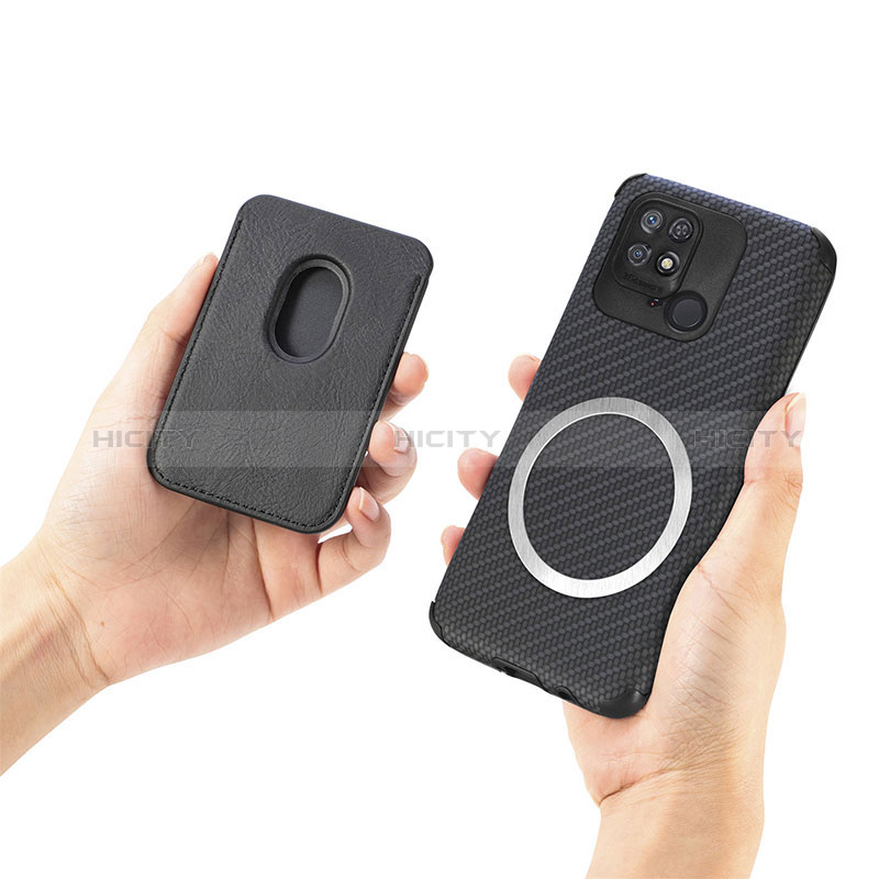 Custodia Silicone Ultra Sottile Morbida Cover con Magnetico S04D per Xiaomi Redmi 10 India