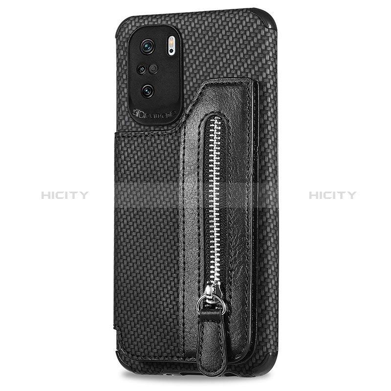 Custodia Silicone Ultra Sottile Morbida Cover con Magnetico S04D per Xiaomi Redmi K40 5G Nero