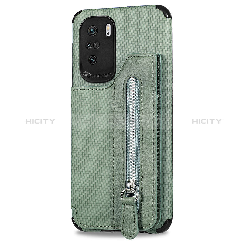 Custodia Silicone Ultra Sottile Morbida Cover con Magnetico S04D per Xiaomi Redmi K40 Pro+ Plus 5G Verde