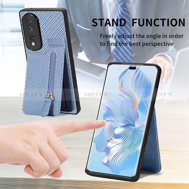 Custodia Silicone Ultra Sottile Morbida Cover con Magnetico S05D per Huawei Honor 80 Pro Flat 5G