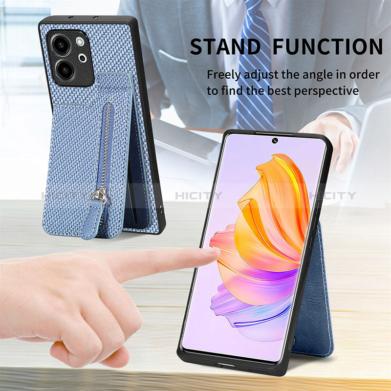 Custodia Silicone Ultra Sottile Morbida Cover con Magnetico S05D per Huawei Honor 80 SE 5G