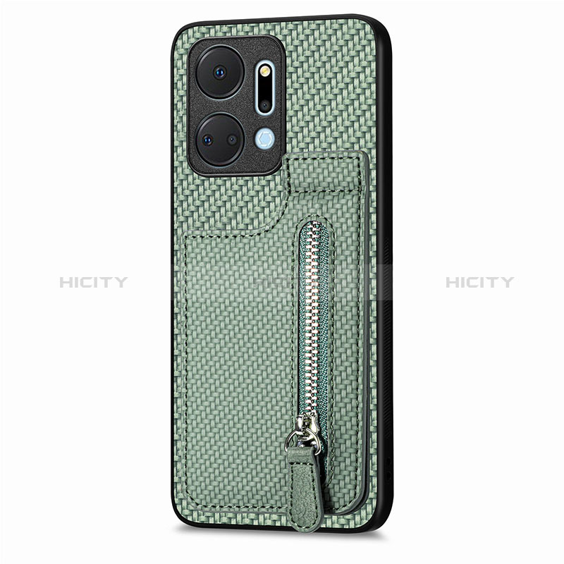 Custodia Silicone Ultra Sottile Morbida Cover con Magnetico S05D per Huawei Honor X7a Verde