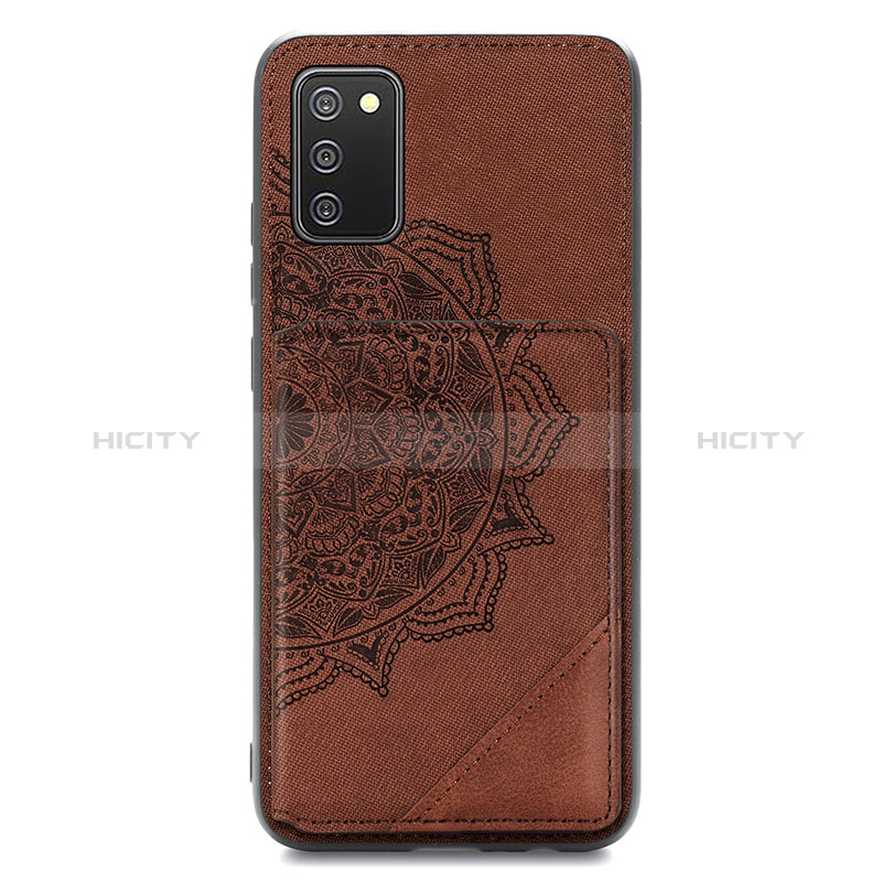 Custodia Silicone Ultra Sottile Morbida Cover con Magnetico S05D per Samsung Galaxy A02s Marrone