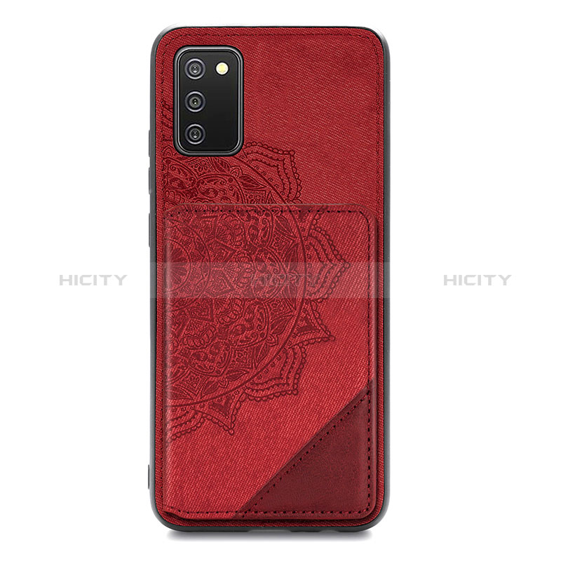 Custodia Silicone Ultra Sottile Morbida Cover con Magnetico S05D per Samsung Galaxy A02s Rosso