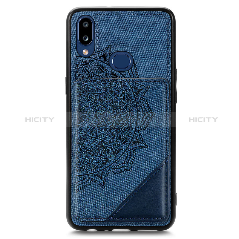 Custodia Silicone Ultra Sottile Morbida Cover con Magnetico S05D per Samsung Galaxy A10s Blu