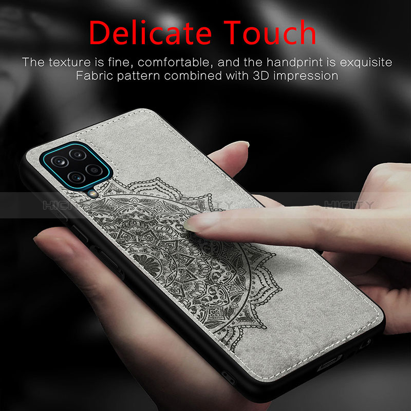 Custodia Silicone Ultra Sottile Morbida Cover con Magnetico S05D per Samsung Galaxy A12