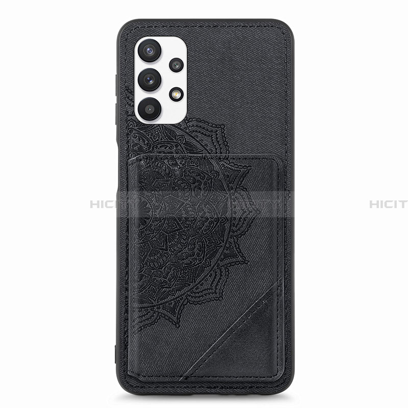 Custodia Silicone Ultra Sottile Morbida Cover con Magnetico S05D per Samsung Galaxy A32 4G Nero