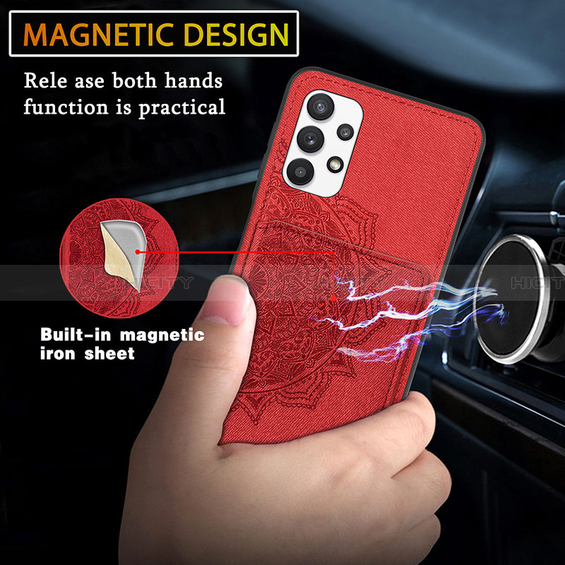 Custodia Silicone Ultra Sottile Morbida Cover con Magnetico S05D per Samsung Galaxy A32 5G