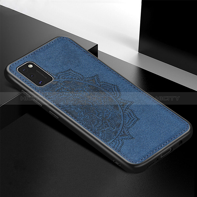 Custodia Silicone Ultra Sottile Morbida Cover con Magnetico S05D per Samsung Galaxy A41 Blu