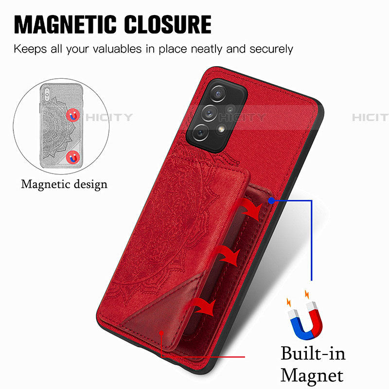 Custodia Silicone Ultra Sottile Morbida Cover con Magnetico S05D per Samsung Galaxy A52 4G