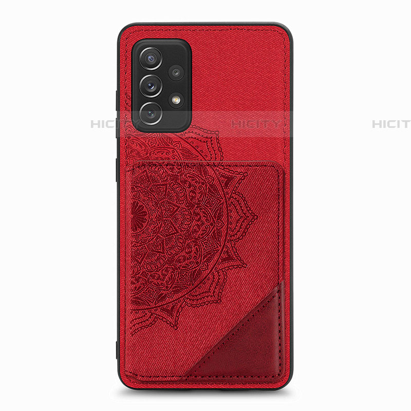 Custodia Silicone Ultra Sottile Morbida Cover con Magnetico S05D per Samsung Galaxy A52 5G Rosso