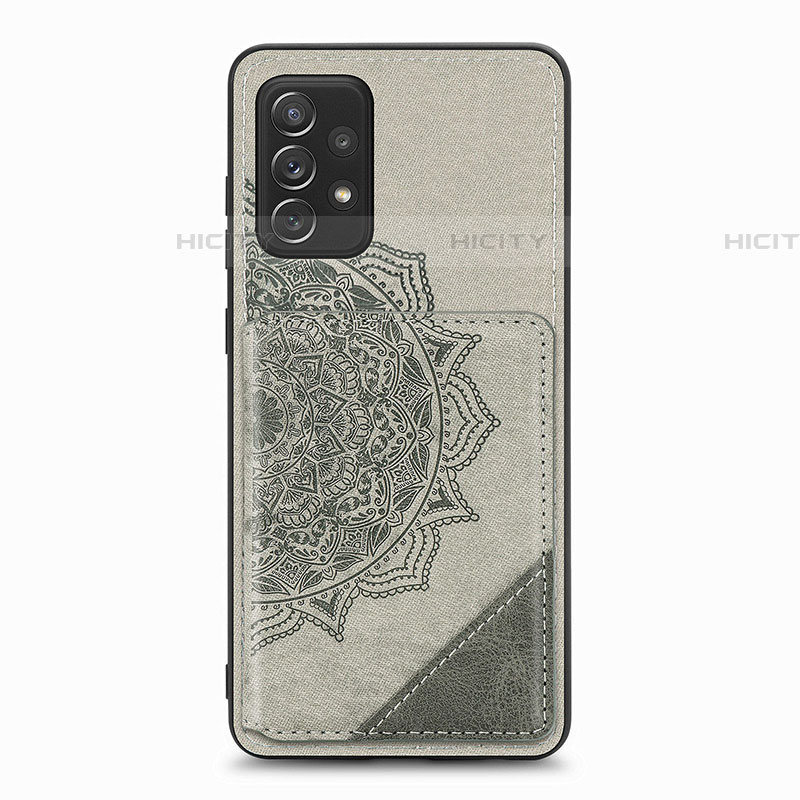 Custodia Silicone Ultra Sottile Morbida Cover con Magnetico S05D per Samsung Galaxy A72 4G Grigio