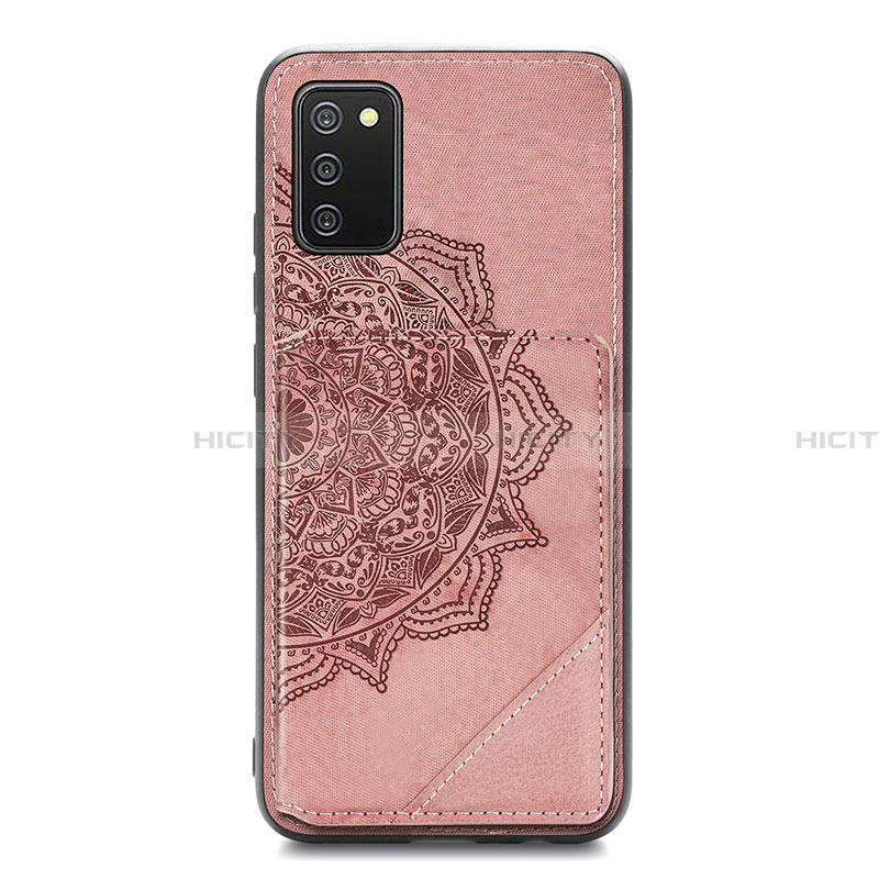 Custodia Silicone Ultra Sottile Morbida Cover con Magnetico S05D per Samsung Galaxy F02S SM-E025F Oro Rosa