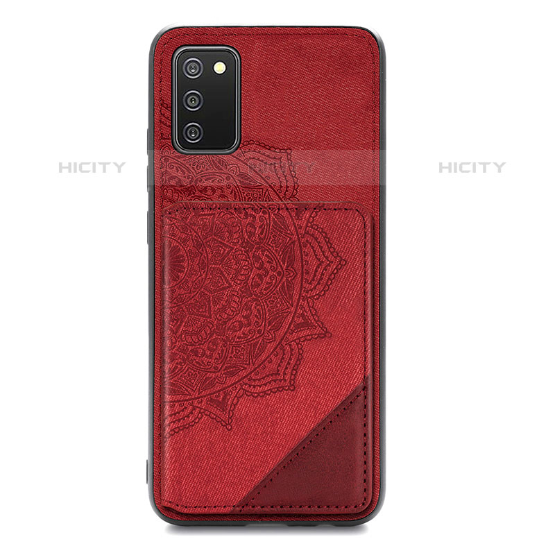 Custodia Silicone Ultra Sottile Morbida Cover con Magnetico S05D per Samsung Galaxy M02s Rosso