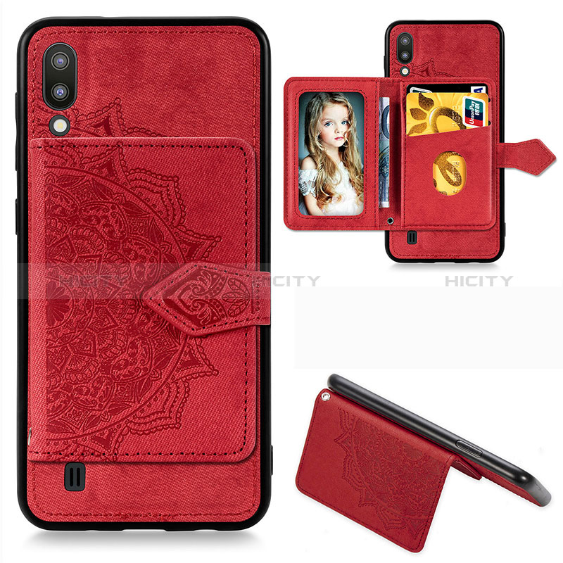 Custodia Silicone Ultra Sottile Morbida Cover con Magnetico S05D per Samsung Galaxy M10 Rosso