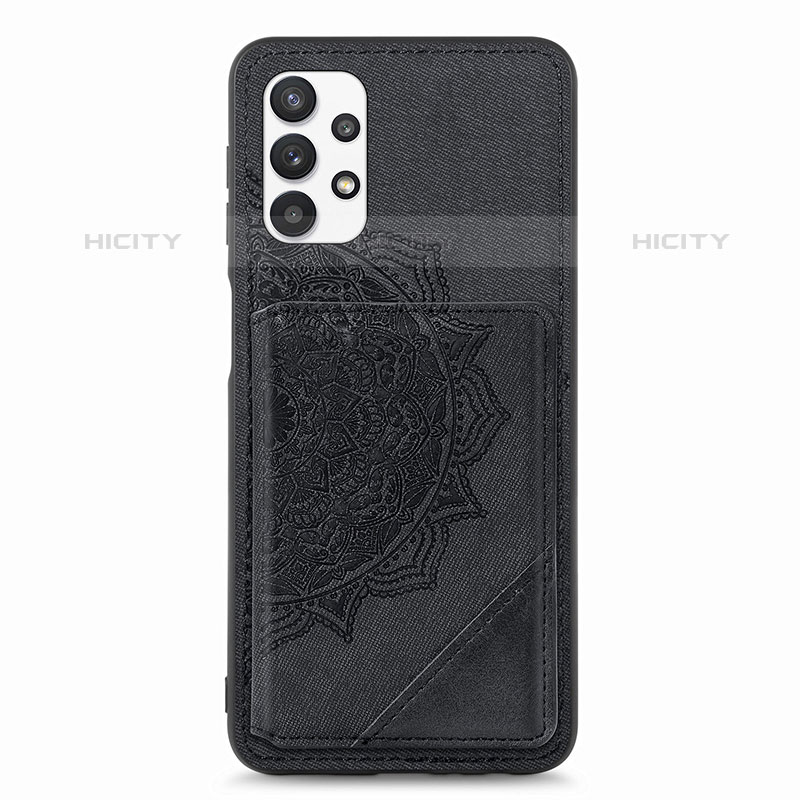 Custodia Silicone Ultra Sottile Morbida Cover con Magnetico S05D per Samsung Galaxy M32 5G Nero