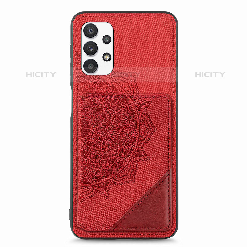 Custodia Silicone Ultra Sottile Morbida Cover con Magnetico S05D per Samsung Galaxy M32 5G Rosso