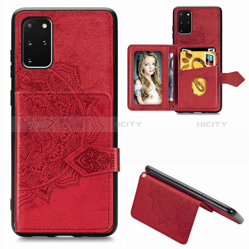 Custodia Silicone Ultra Sottile Morbida Cover con Magnetico S05D per Samsung Galaxy S20 Plus 5G Rosso