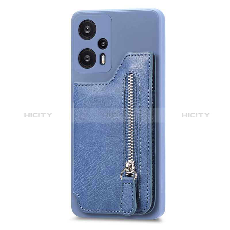 Custodia Silicone Ultra Sottile Morbida Cover con Magnetico S05D per Xiaomi Redmi Note 12 Turbo 5G Blu