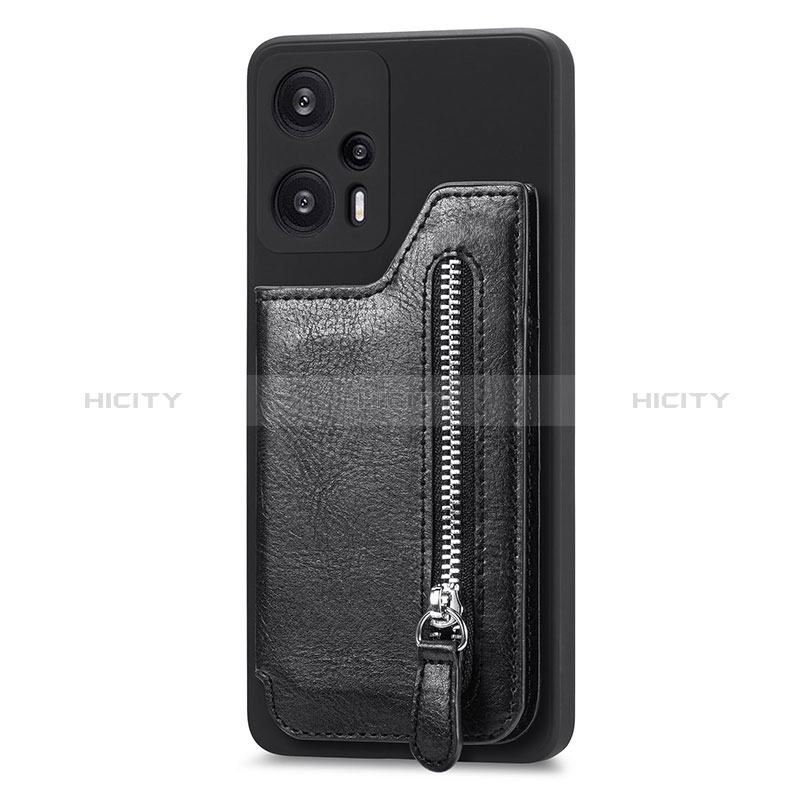 Custodia Silicone Ultra Sottile Morbida Cover con Magnetico S05D per Xiaomi Redmi Note 12 Turbo 5G Nero