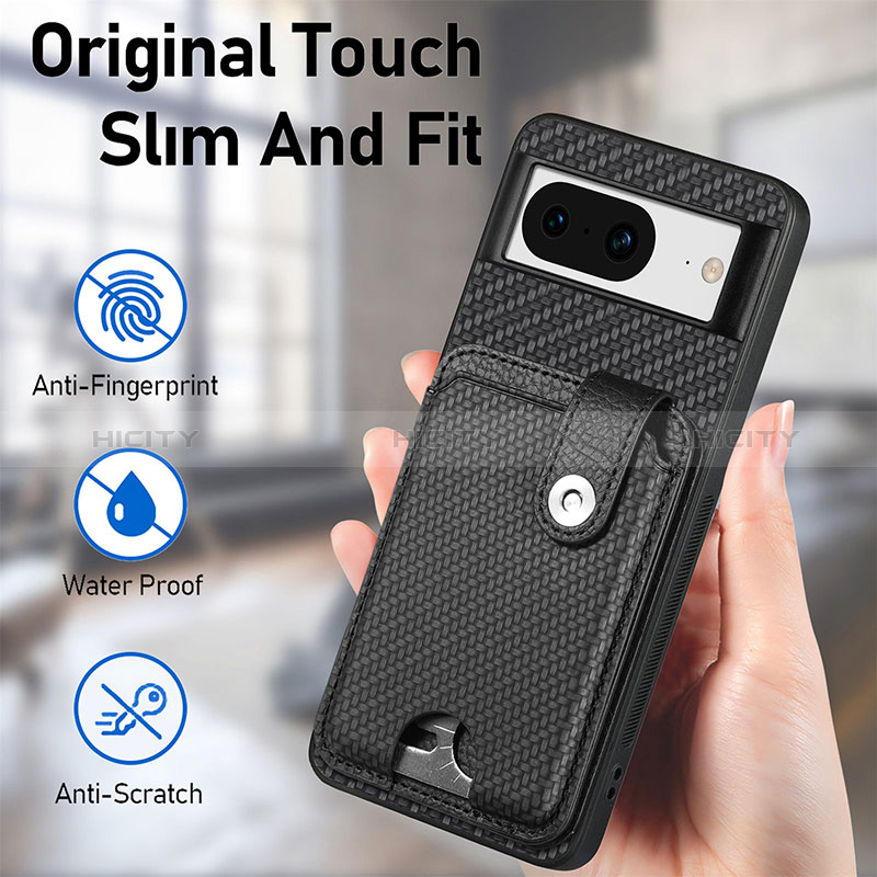 Custodia Silicone Ultra Sottile Morbida Cover con Magnetico S06D per Google Pixel 8 5G