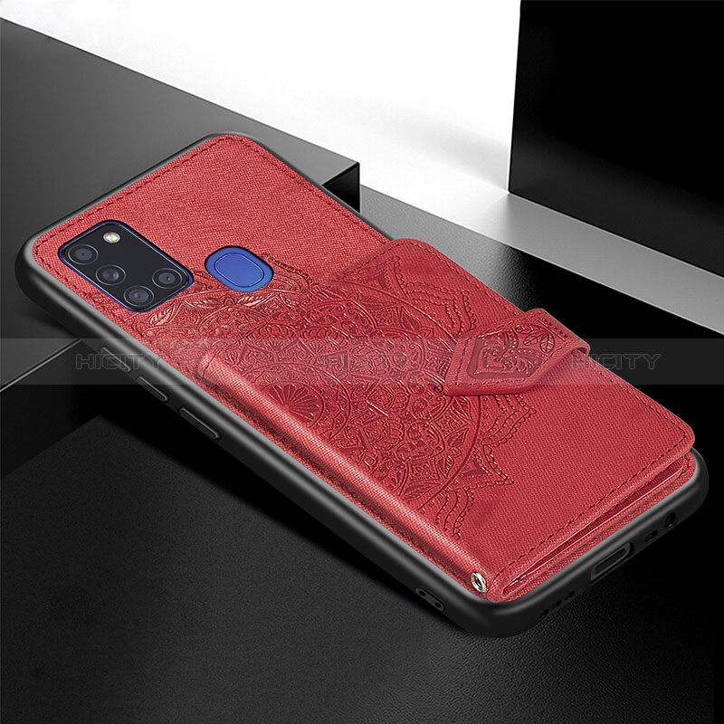 Custodia Silicone Ultra Sottile Morbida Cover con Magnetico S06D per Samsung Galaxy A21s