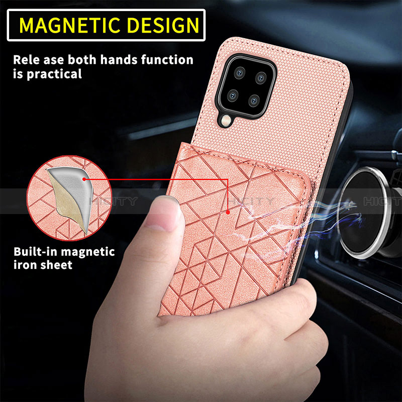 Custodia Silicone Ultra Sottile Morbida Cover con Magnetico S06D per Samsung Galaxy A22 4G