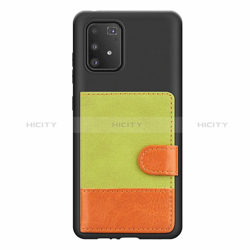 Custodia Silicone Ultra Sottile Morbida Cover con Magnetico S06D per Samsung Galaxy A91 Verde