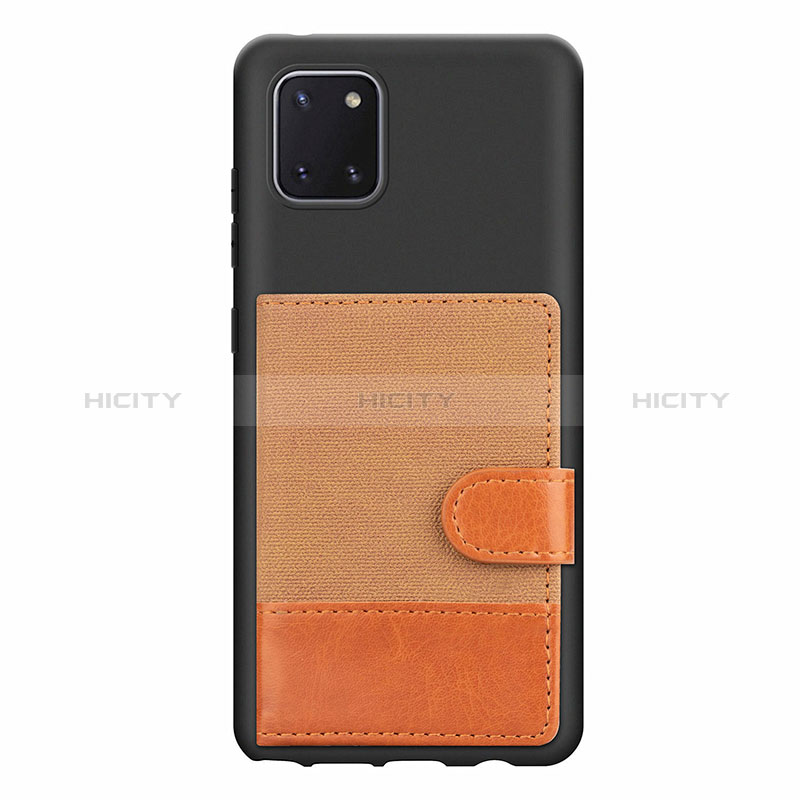 Custodia Silicone Ultra Sottile Morbida Cover con Magnetico S06D per Samsung Galaxy M60s Marrone