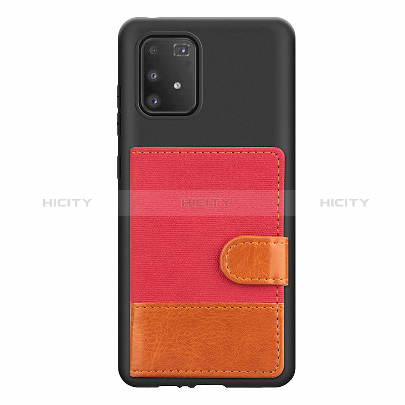 Custodia Silicone Ultra Sottile Morbida Cover con Magnetico S06D per Samsung Galaxy M80S Rosso