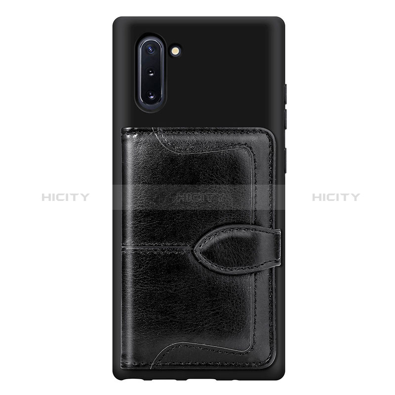 Custodia Silicone Ultra Sottile Morbida Cover con Magnetico S06D per Samsung Galaxy Note 10 5G Nero