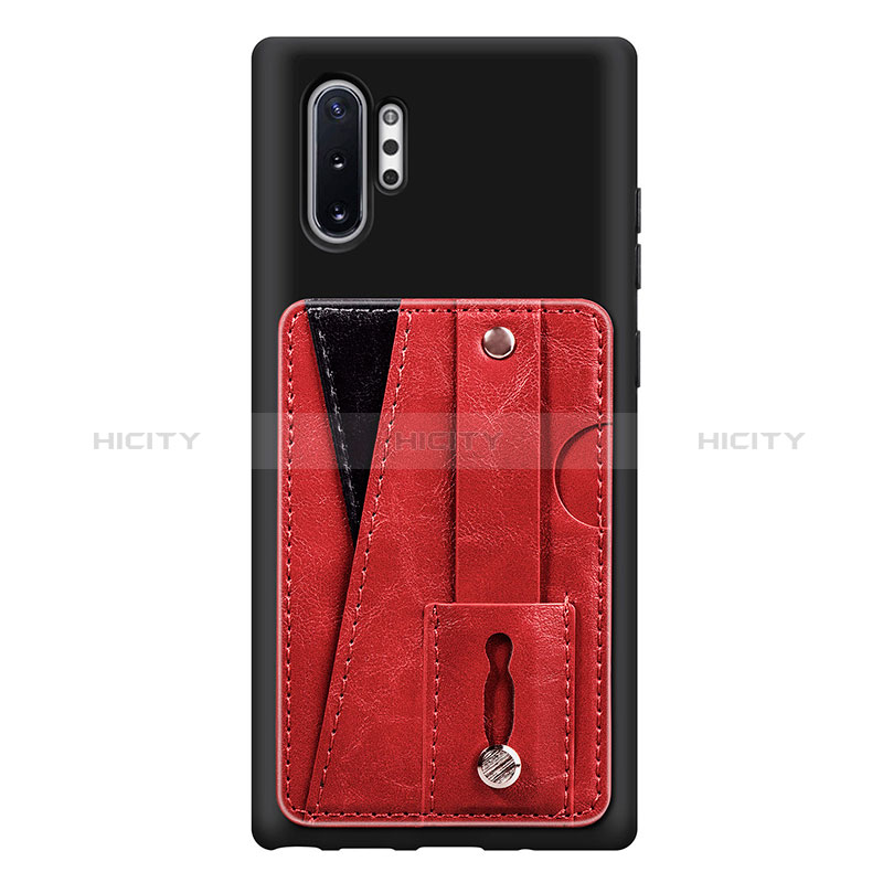 Custodia Silicone Ultra Sottile Morbida Cover con Magnetico S06D per Samsung Galaxy Note 10 Plus 5G Rosso