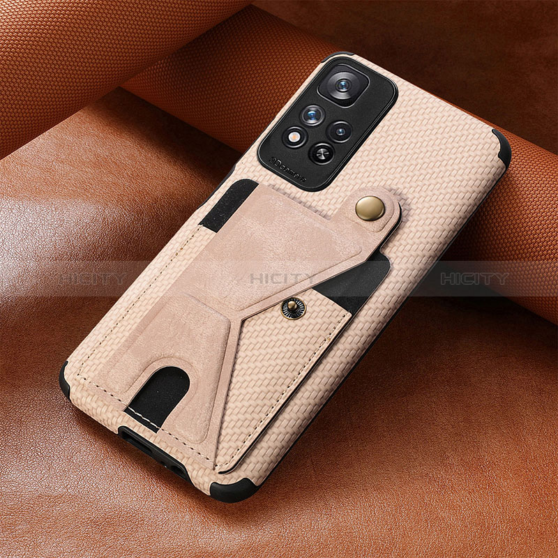 Custodia Silicone Ultra Sottile Morbida Cover con Magnetico S06D per Xiaomi Mi 11i 5G (2022) Oro